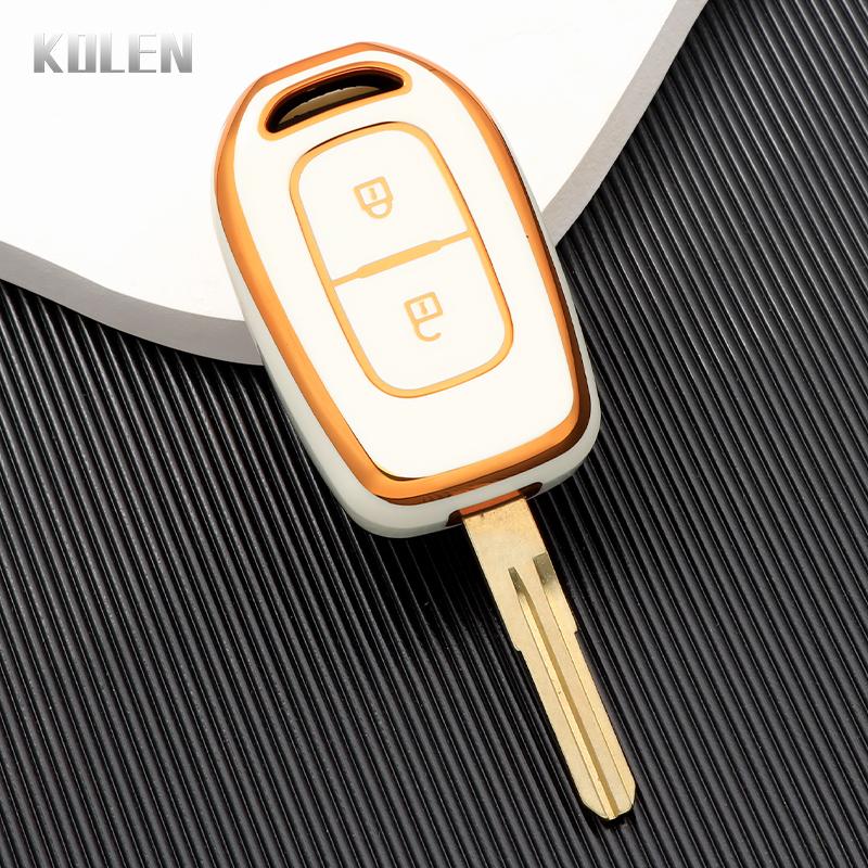New Tpu Auto Key Fob Cover Case Housing Fit For Renault Kwid Traffic Symbol Fit For Dacia Sandero Logan Duster Remote Auto Accessories