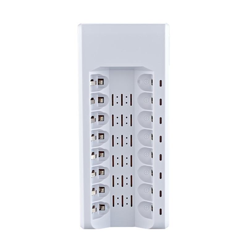 8 Slot Independent Charging for NiMH NiCD Batteries, AA AAAs Battery for Additional USB Charging