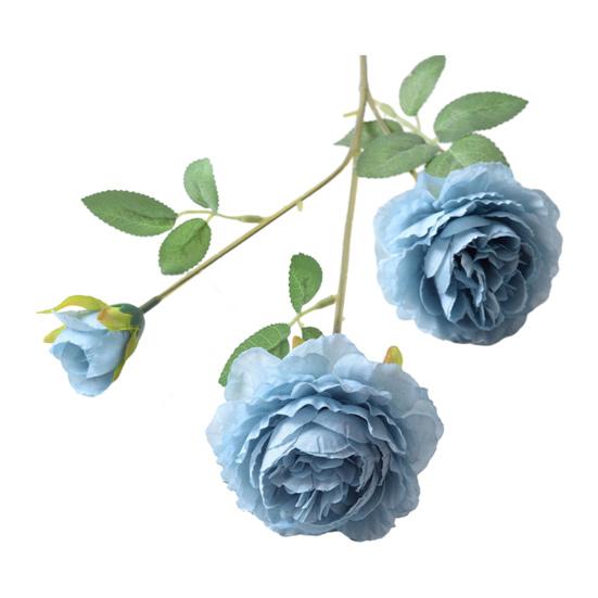26" Artificial Peonies Flowers with Long Stems Faux Silk Peony Arrangement Bouquet with 2 Heads Full Blooms And 1 Bud for Wedding Centerpiece Party