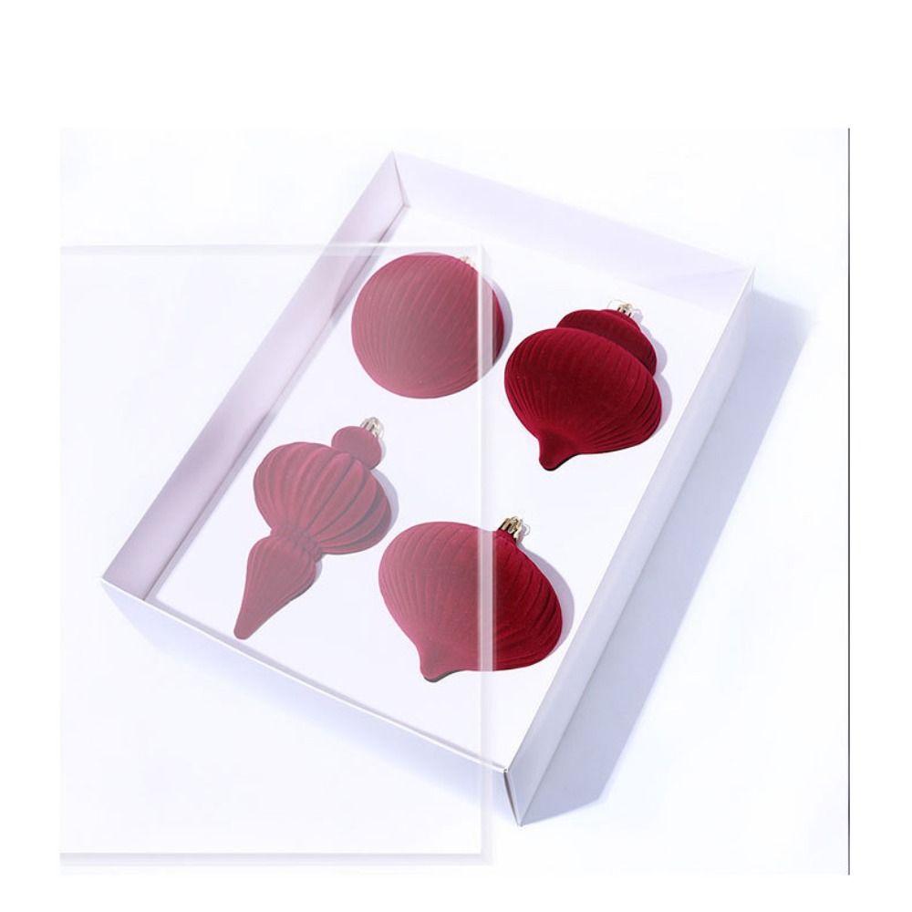 4pcs Delicate Christmas Ball Pendant Creative Xmas Tree Hanging Ornament  New Year