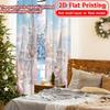 2D FLAT PRINTING 2pcs Curtains (Without Rod) Fairytale Castle Scene Ramadan Festival Chic Print Curtains Versatile Polyester