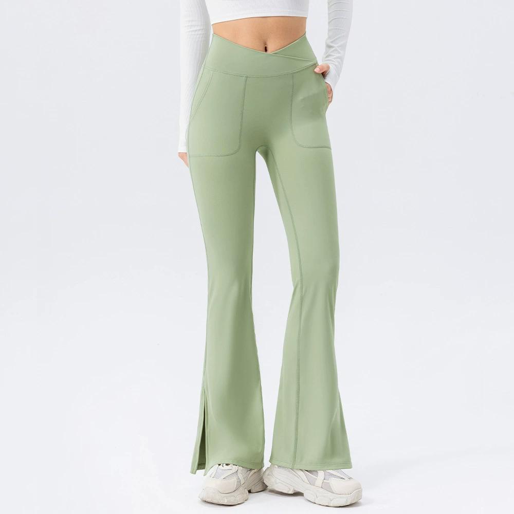 Women'S Yoga Pants Fitness Outdoor Solid Color Casual Running Training Elastic Quick Drying Tight Fitting Sports Pants