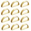 1/6/12pcs D-shaped Napkin Holder Metal Dinnig Table Decoration Elegant Napkin Ring Buckles  Kitchen