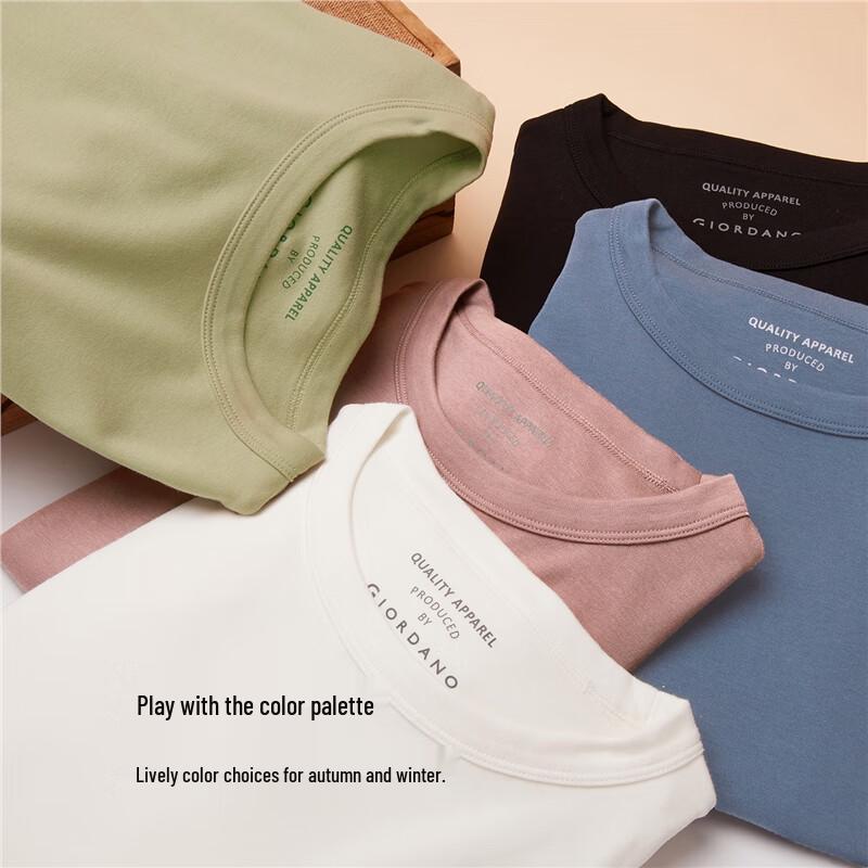 Giordano Women's Pure Cotton Long Sleeve T-Shirt