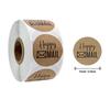 Aproximativ 500 de bucăți autocolante Happy Mail Scrapbooking Autocolante rotunde kraft de 1 inch Etichete de sigiliu Etichete de ambalare pentru plicuri Autocolant de papetărie
