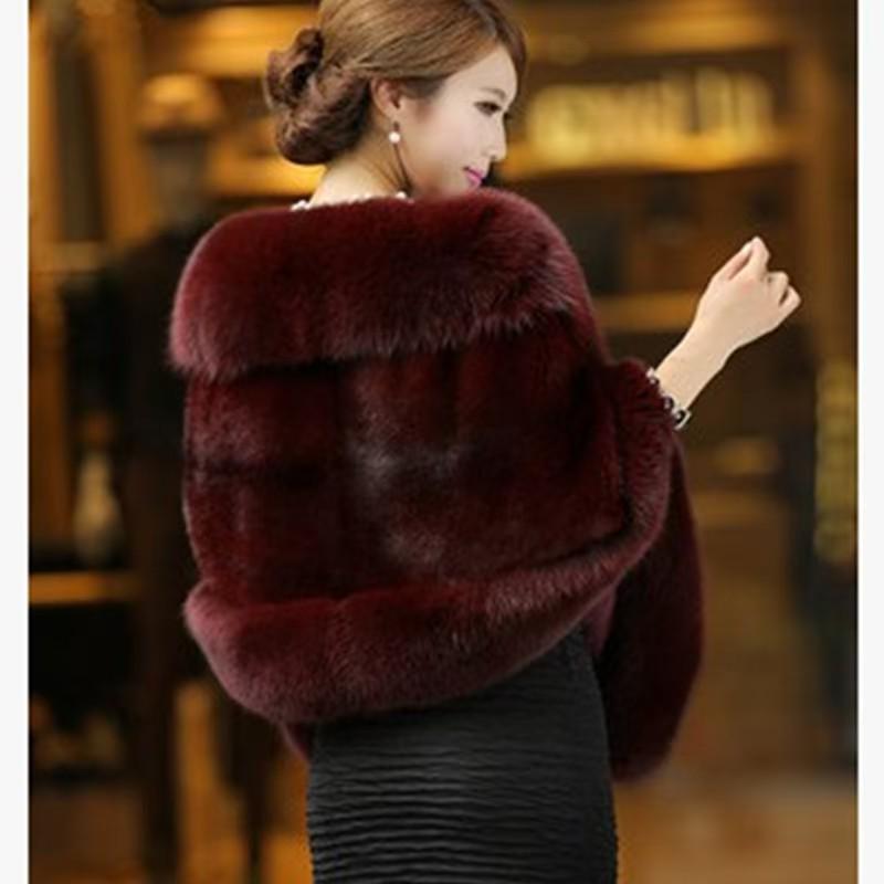 Faux Fox Fur Shawl for Bride - Autumn/Winter Wedding Cloak, Dress Cape