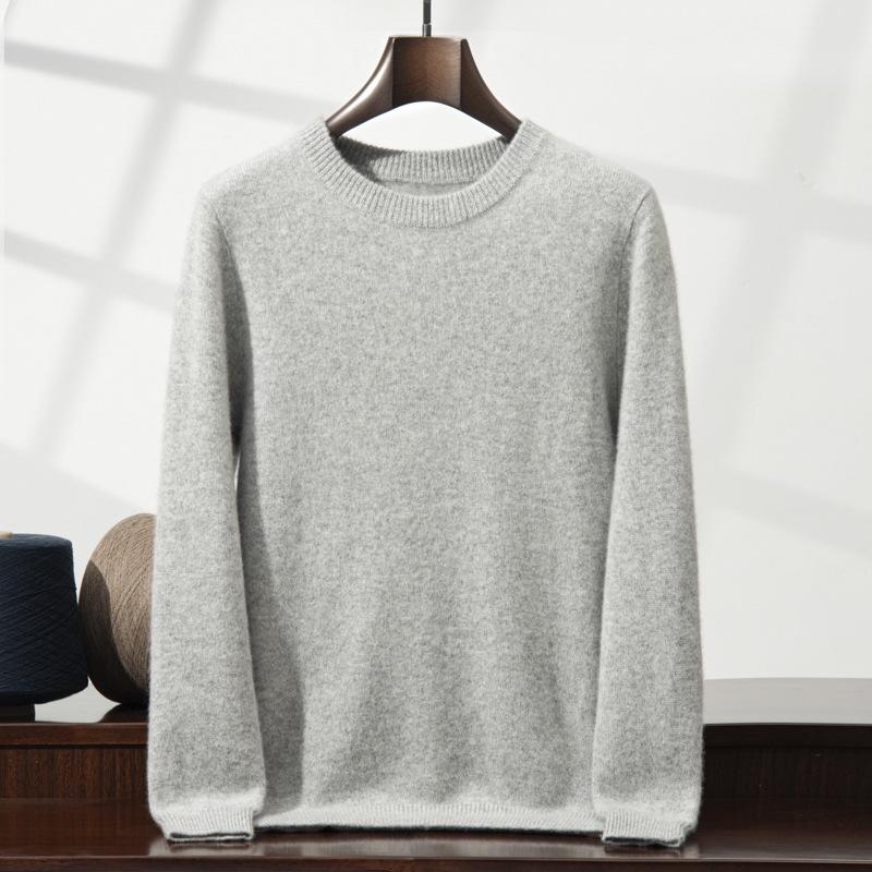 Men's Half-High Collar Thickened Cashmere Sweater - Soft Seven-Gauge Knit for Autumn/Winter