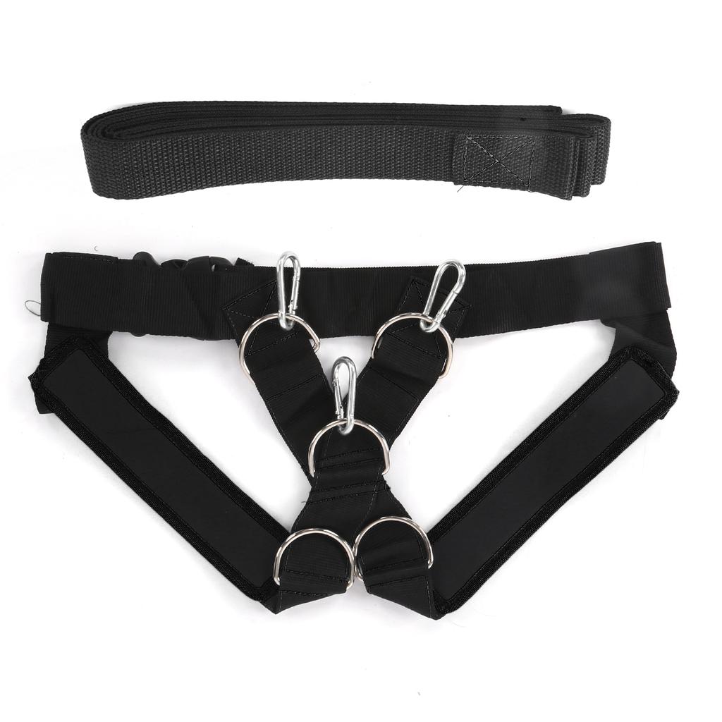 Weight Bearing Shoulder Strap Pulling Sled Harness Vest Resistance Bands with Pulling StrapBlack