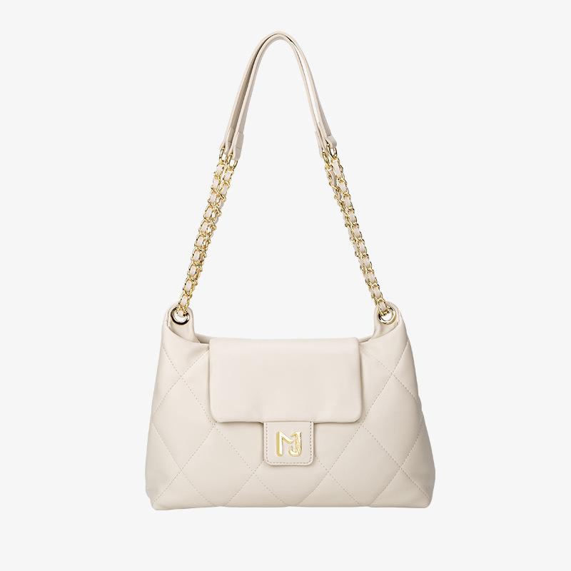 Wandering Bag, Women's New Travel Season Garbage Bag, High-end Sense, One Shoulder Small Fragrant Wind Diamond Grid Chain Armpit Bag
