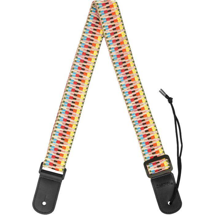 Cascha HH 2200 sangle ukulélé jacquard arc-en-ciel