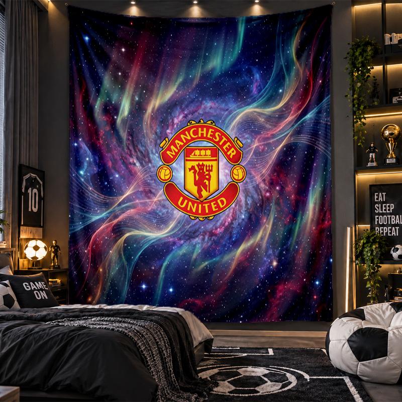 Wandbehang Tapisserie Manchester United Drucktuch für Wohnzimmer Schlafzimmer Heimdekoration