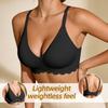 European Size Wireless Seamless Soft Support Bra Leopard Print Wavy Edge Gathered Side Bust Coverage Anti-Curl Intimates