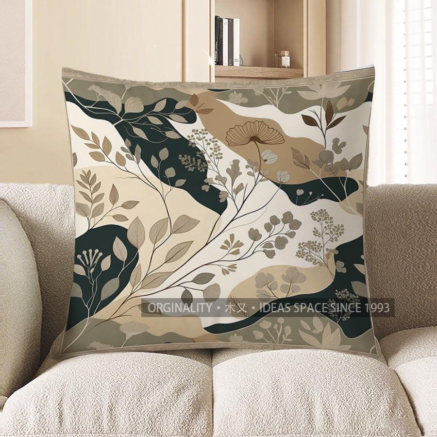 

2D Floral & Abstract Pattern Throw Pillow Covers Pattern Cushion Cover Suitable For Sofa Bedroom Car Pillow Cover 40x40cm