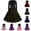 Women's Casual Fashion Valentine's Day Heart-themed Retro Round Neck Dress