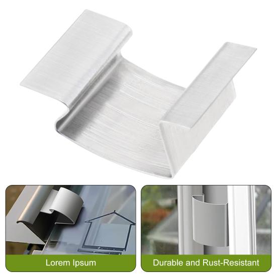 Drivhusglassklemmer Rustfritt stål Fjærklemmer Rustbestandige Drivhusglassklemmer