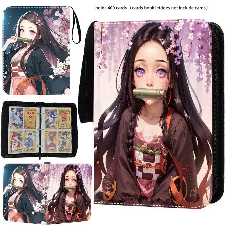 Card Binder 9 Pocket Trading Card Holder Anime Card Binder with 50 inner Pages Zipper Holder Up to 900 Cards