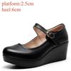 Genuine Leather Shoes Platform Wedges Mary Janes Women Spring 2025 High Heels Pumps for Office Model Chaussure Femme for Mujer