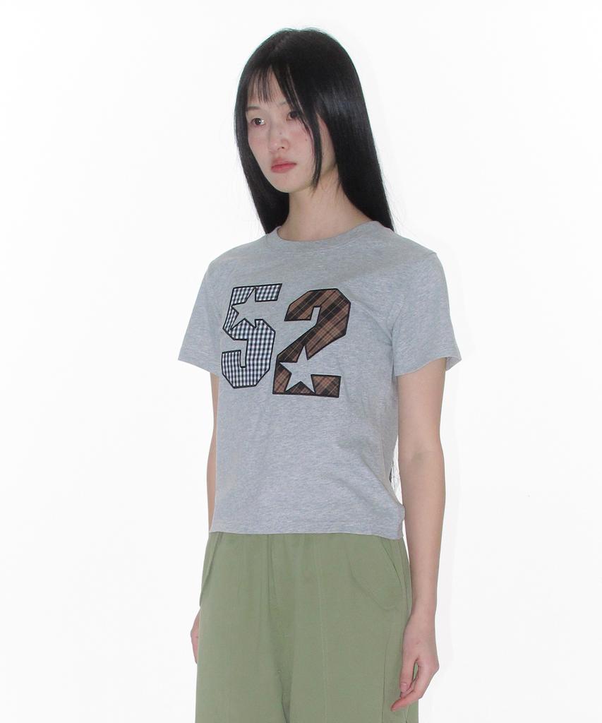 AMES-WORLDWIDE 52 Applique Tee Gray