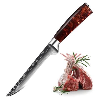 Boning Kitchen Stainless Steel Knife Bone Salmon Sushi Petty Raw Fish Filleting Knife Tool with A Knife Cover