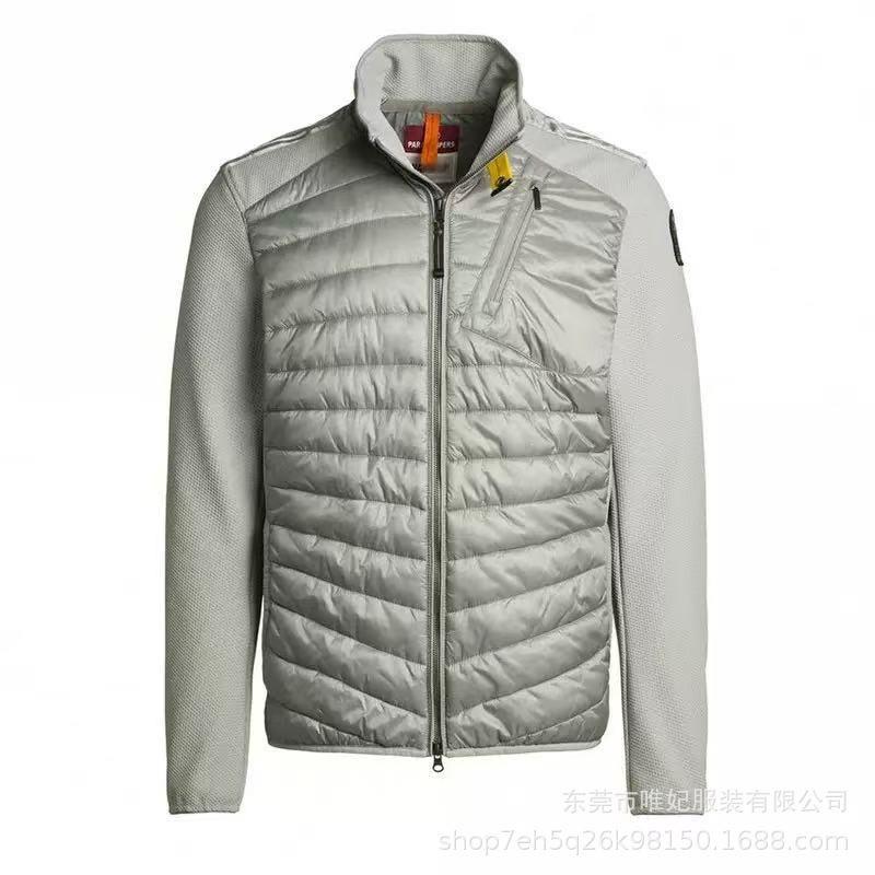 Mens Lightweight Hooded Duck Down Jacket With Color-Block Design Warm Winter Outerwear