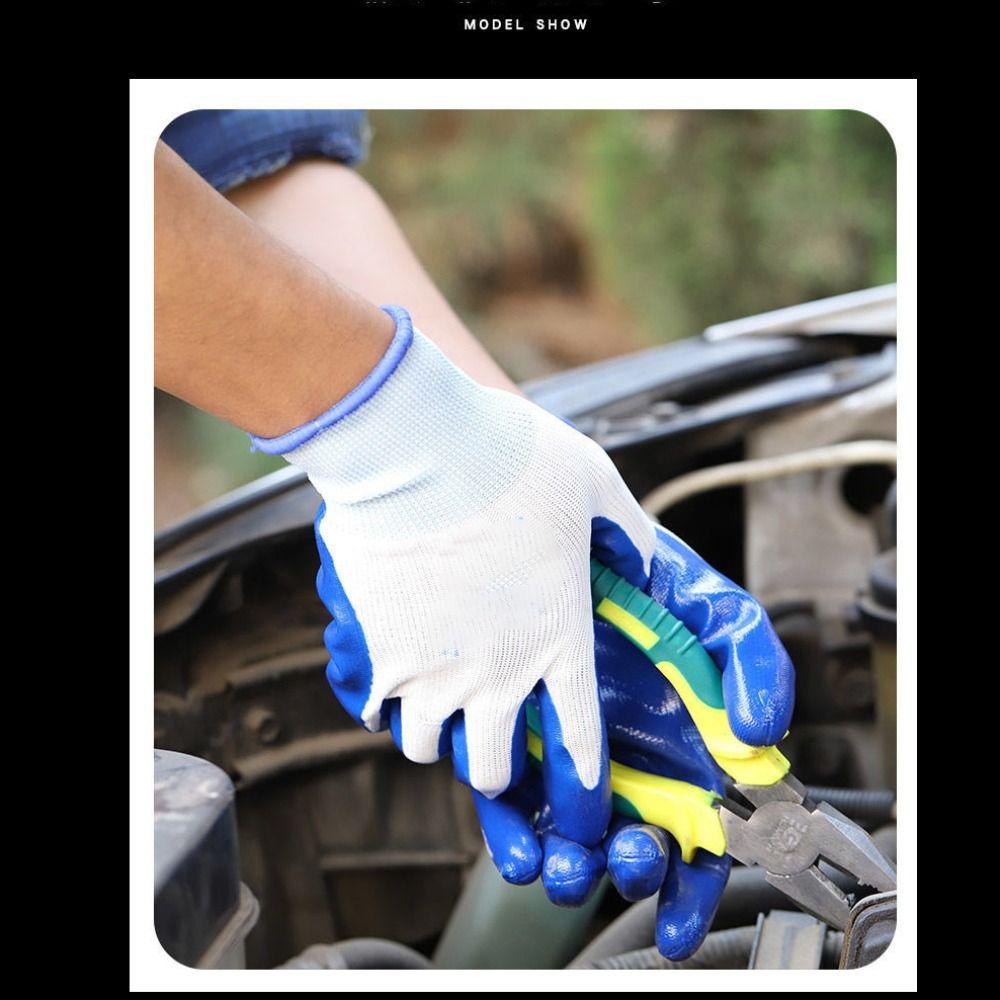 12pairs Stretch Protective Gloves High Durability Cycling Mittens Safety Gloves  Construction Sites