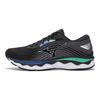 Mizuno Wave Sky 6 Comfortable Shock Absorption Slip Resistant Durable Low Top Running Shoes Men Sneaker Black Silver Green J1GC220255