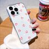 Red Hand-Drawn Hearts Lucency Phone Case for IPhone 14 15 16 13 12 11 17 Pro Max 12 13 Mini Soft Cover