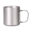 Lixada 330ml Double Wall Titanium Water Cup Coffee Tea Mug for Home Outdoor Camping Hiking