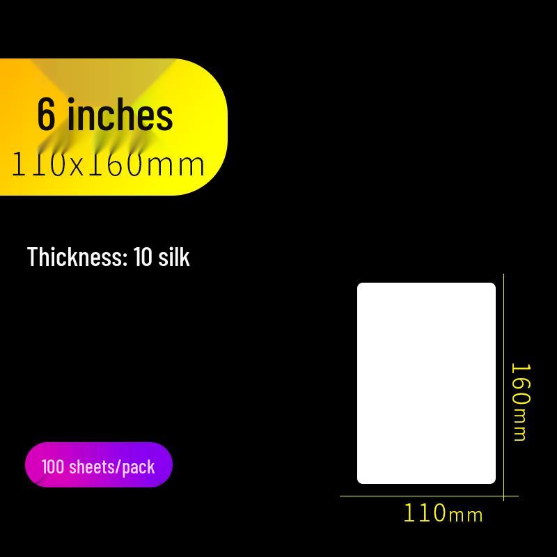100 Sheets A4 Laminating Pouches, A3 Photo Laminator Film, Transparent 6 Inch Sealable Card and Label Film