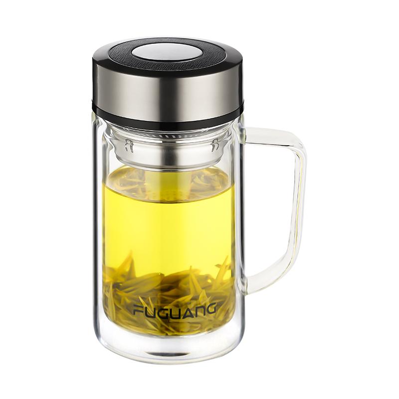 Fuguang Double-Layer Borosilicate Glass Tea Infuser Bottle