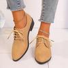 Large Size Shoes Lace-up Single Shoes Women's Suede Women's Single Shoes Women's Shoes One Piece
