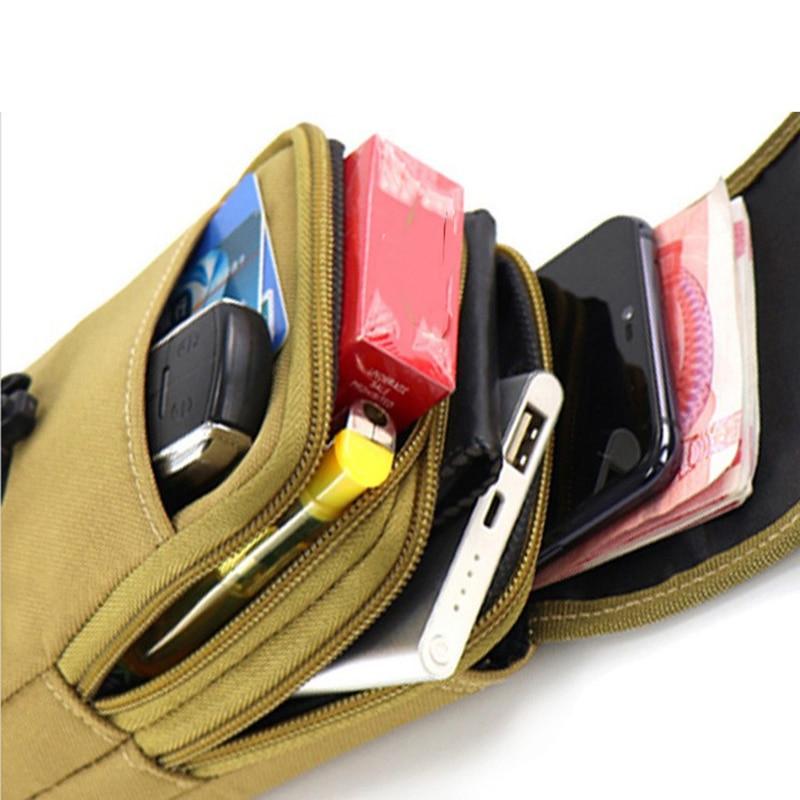 Men's Wallet Double Layer Outdoor Oxford Waterproof Military Waist Bag Phone Bag Camping Hunting Tactical Zipper Fanny Pack