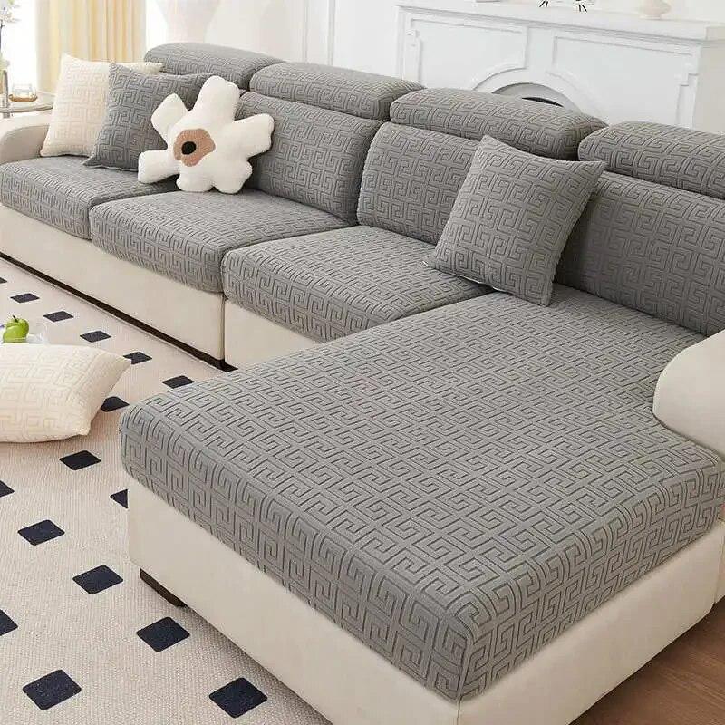 Geometrischer Ecksofa-Sitzbezug, L-förmiger Couch-Kissenbezug, Möbelschutz, Heimdekoration