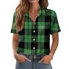 Blusas para Mujer de Manga Corta Camisas con Botones Tops de Trabajo Casual Elegante Ropa de Verano Primavera