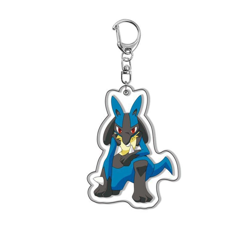 Pokemon Kawaii Acrylic Keychain Elfin Figure Pikachu Bulbasaur Psyduck Squirtle Gengar Meowth Cute Pendant Dolls Boys Gifts