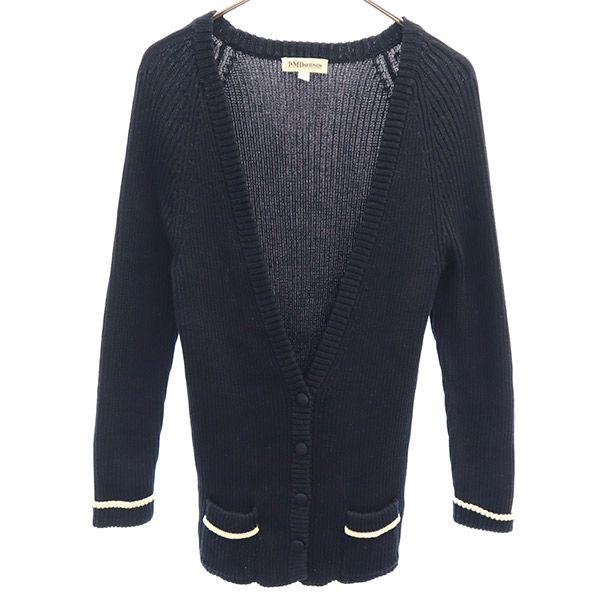 J&M Davidson Long Sleeve Cotton Knit Cardigan S Navy Women Used