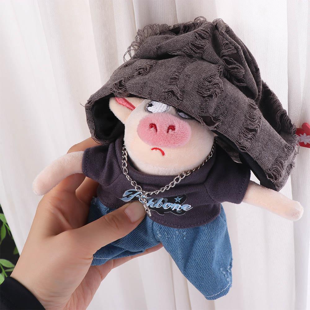 1 Set Hat Cotton Doll's Clothes T-shirt Plush Doll Clothes 20cm Cotton Doll Clothes  Children's Gift