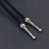 Classical Silver Metal Pendant Bolo Tie Rope Tie for Various Neck Styling Men's Neck Tie at Parties and Everyday Wear