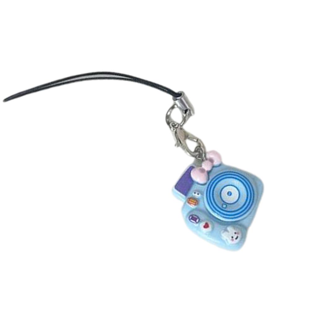 Cute Cartoon Mini Macaron Camera Charm Keychain Pendant Lightweight Phone Chain Resin Accessory For Bags Keys