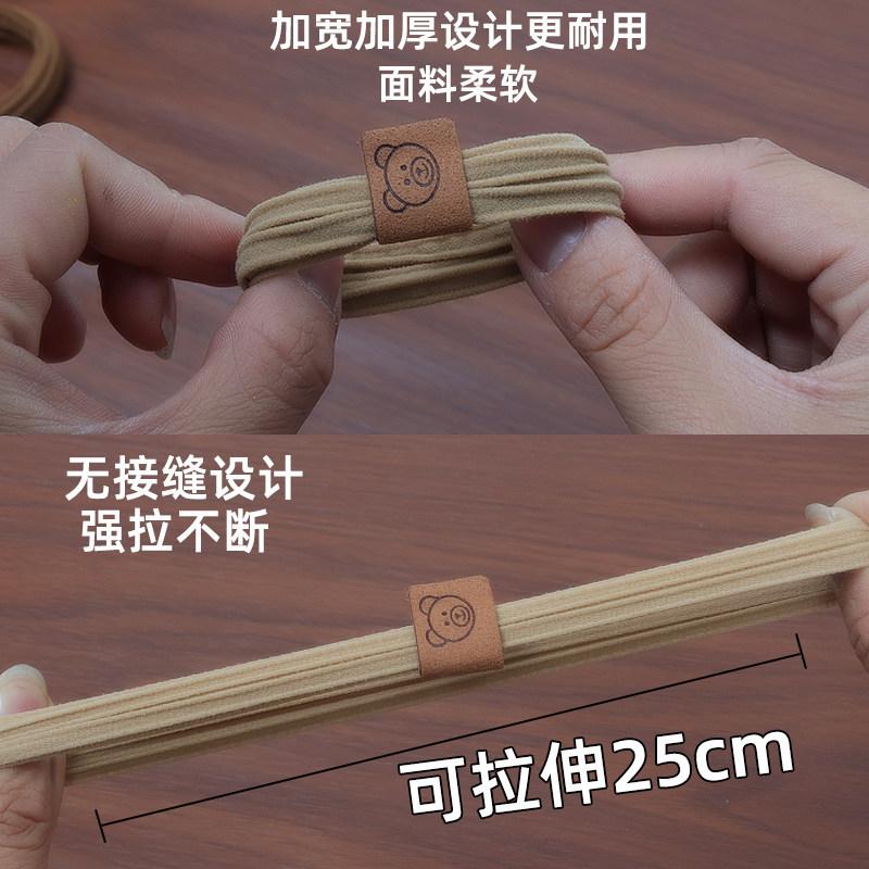 New Simple Artistic High Elastic Hair Band Student Headband Cartoon Bear Hair Tie High Ponytail Hair String Hair Accessories