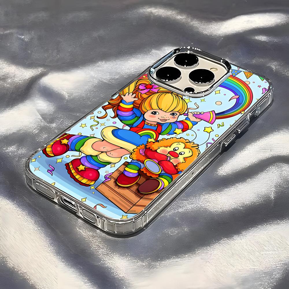 Cute Rainbow B-BriteS Phone Case For IPhone 17 Pro Max 16 15 14 Pro Max IPhone 13 Pro Max 11 Plus Transparent Cover