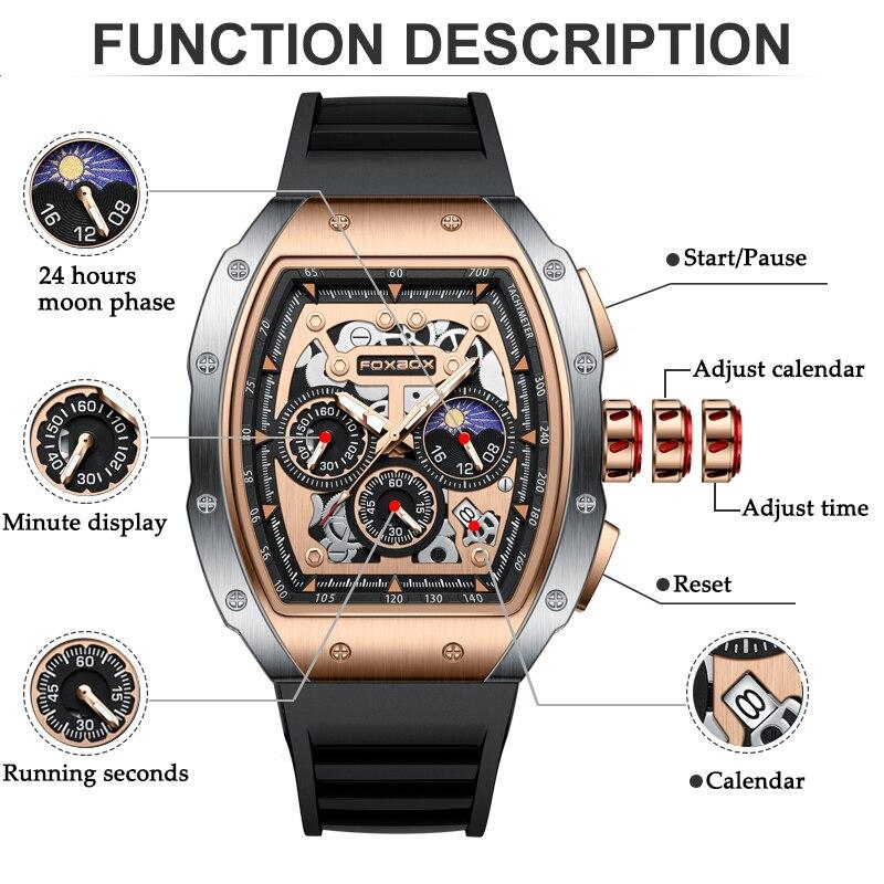 Nuovo Orologio Sportivo Uomo Top Brand Lusso Orologi Uomo Business Impermeabile Militare Cronografo al Quarzo Orologio da Polso Montre Homme