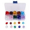 100 PCS 14mm Two Holes Crystal Octagonal Beads 10 Colors Double Cut Faceted Octagonal Glass Beads for DIY Arts Crafts