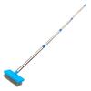 Stainless Steel Floor Brush with Long Handle Heavy Duty Floor Scrubber Ergonomic Angle Wire Cleaning Brush