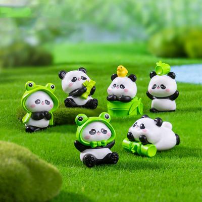Yaratıcı Kawaii Mini Reçine Panda Serisi Figür Minyatür Bonsai Bebek Evi Dekorasyon Aksesuarları Çocuklar İçin Hediye Oyuncaklar
