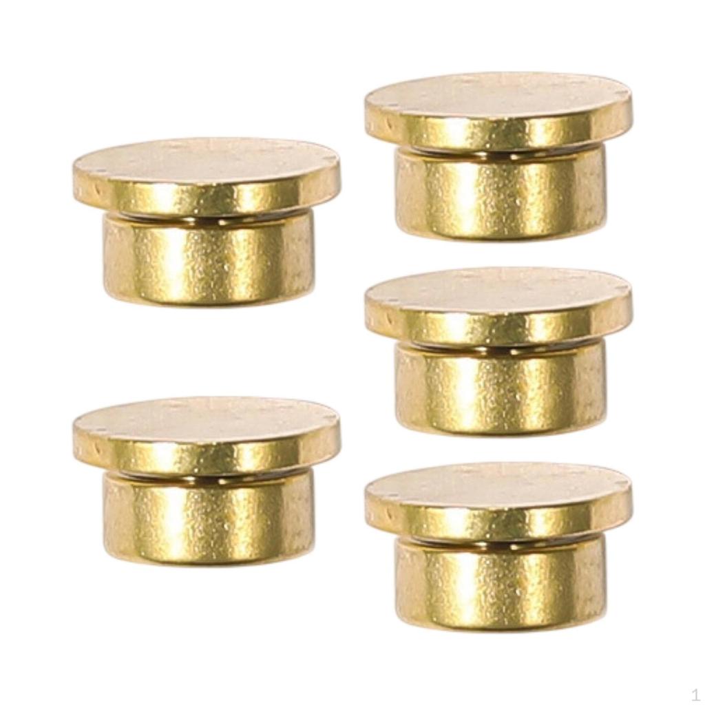 5 Pieces Mini Rotating Bearings Miniature Alloy Gold Turntables Rotary for Crafts Art