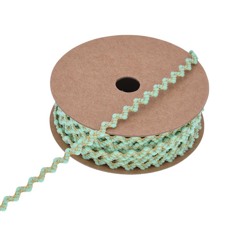 New scallion silk wavy webbing, handmade hairpin ribbon, clothing accessories, hats, scarves, decorative lace