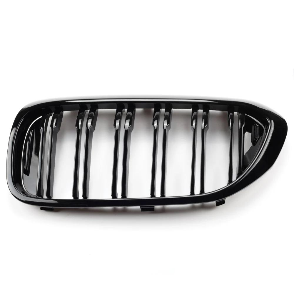 Griglia paraurti anteriore per BMW Serie 5 M5 G30 G31 520i 530i 540i ABS 2 listelli Griglia anteriore a rene Nero lucido