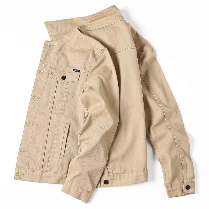 

Men s Korean Style Slim Jacket - Spring/Autumn Trend with Stand Collar. 3XL хакі