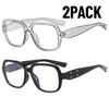 2PACK Fashion Square Sunglasses Women Brand Luxury Eyewear Women/Men Y2K Vintage High Quality Glasses Women  Mujer